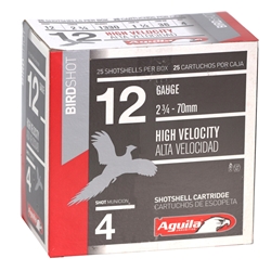 Aguila AmmunitionAguila Field HV 12 Gauge Ammo 2-3/4" 1 1/4 oz #4 Shot