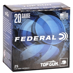 federal-top-gun-sporting-20-gauge-ammo-2-3-4-7-8oz-8-shot-250-rounds-tgs2248||