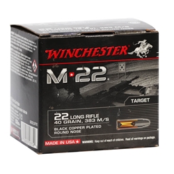 winchester-m-22-22-long-rifle-ammunition-40-grain-black-copper-plated-round-nose||