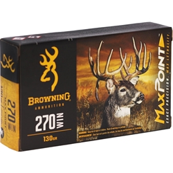 browning-max-point-270-winchester-ammunition-130-grain-polymer-tip-b192102702||