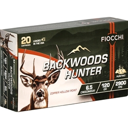 fiocchi-backwoods-hunter-65-creedmoor-ammunition-120-grain-copper-hollow-point-65cmbhc||