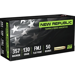 new-republic-training-range-357-magnum-ammunition-130-grain-fmj-flat-point||