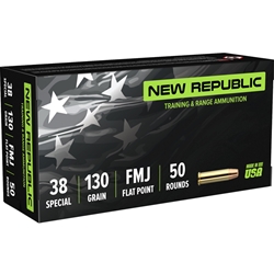 new-republic-training-range-38-special-ammunition-130-grain-fmj-flat-point||