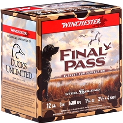 winchester-final-pass-12-gauge-ammunition-3-1-1-4oz-2-5-4-steel-blend-shot-fp123254||