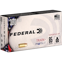 federal-train-protect-380-acp-ammo-85-grain-versatile-hollow-point-tp380vhp1||