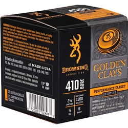 Browning Golden Clays 410 Bore Ammo 2 1/2&amp;quot; 1/2 oz #8 Lead Shot - BGC418