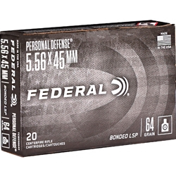 federal-personal-defense-556x45mm-nato-64-grain-bonded-soft-point-tcb55664x||