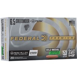 federal-premium-65mm-creedmoor-peak-ammo-153-grain-sierra-tipped-matchking-gm65crdpktmk1||