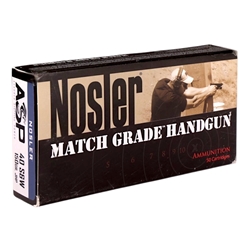 Nosler Assured Stopping Power Match Grade 40 S&W Ammo 150 Grain Jacketed Hollow Point - 51181