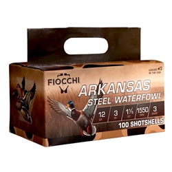 Fiocchi Arkansas Steel Waterfowl 12 Gauge Ammo 3" 1 1/5 oz #3 Shot - 123ADS3