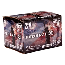 federal-champion-22-long-rifle-ammo-36-grain-copper-plated-hollow-point-750usa||