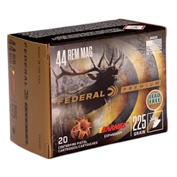 Federal 44 Magnum Ammo 225 Grain Solid Copper Expanding - P44XB1