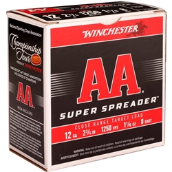 Winchester AA Super Spread 12 Gauge Ammo 2 3/4 1 1/8 oz Lead Shot - AAS128