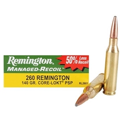 remington-managed-recoil-260-remington-140-grain-core-lokt-pointed-soft-point-ammunition||