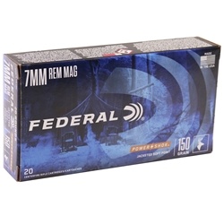 federal-power-shok-rifle-ammunition-7mm-remington-magnum-ammo-150-grain-soft-point-7ra||