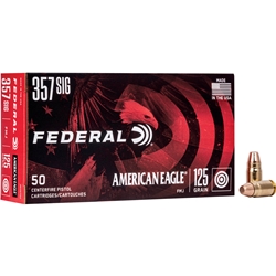 Federal American Eagle 357 SIG Ammo 125 Grain Full Metal Jacket