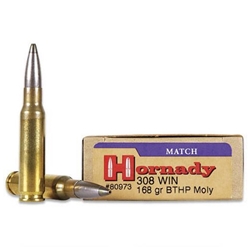 hornady-match-308-winchester-ammo-168-grain-moly-coated-a-max-boat-tail-hollow-point-80973||