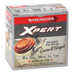 Winchester Xpert Small Game 12 Gauge Ammo 2 3/4" 1oz. Steel #7 Shot