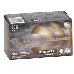 federal-gold-medal-target-22-long-rifle-ammo-40-grain-solid-lead-round-nose-711b||