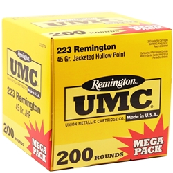 remington-umc-223-remington-ammo-45-grain-jacketed-hollow-point-mega-pack-l223r7a||