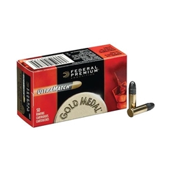 federal-gold-medal-ultra-match-22-long-rifle-ammo-40-grain-lead-round-nose-um22||