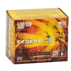 Magtech Sport Shooting .500 S&W Magnum 325 Grain Semi-Jacketed Soft Point  Handgun Ammo