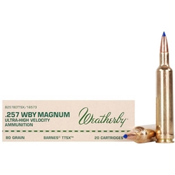 weatherby-257-weatherby-magnum-80-grain-barnes-tipped-triple-shock-x-bullet-hollow-point-lead-free-ammunition||