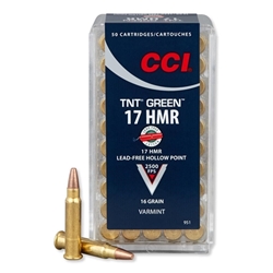cci-17-hmr-ammo-16-grain-speer-tnt-green-hollow-point-lead-free-0951||
