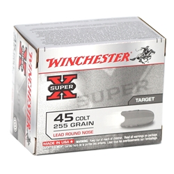 winchester-super-x-45-colt-long-colt-ammo-255-grain-lead-round-nose-ammunition||