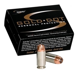Speer Gold Dot 9mm Luger Ammo 124 Grain +P Jacketed Hollow Point