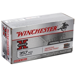 winchester-super-x-357-magnum-ammo-158-grain-jacketed-hollow-point-x3574p||