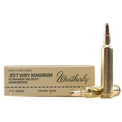 weatherby-257-weatherby-magnum-117-grain-hornady-round-nose-expanding-ammunition||