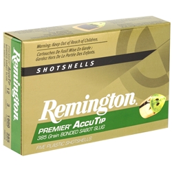 Remington AmmunitionRemington Premier 12 Gauge Ammo 3" 385 Grain AccuTip Bonded Sabot Slug with Power Port