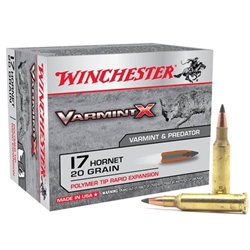 winchester-varmint-predator-17-hornet-ammo-20-grain-polymer-tip-x17p||