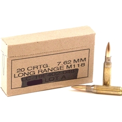 Lake City 7.62x51mm M118LR Ammo 175 Grain Match Hollow Point