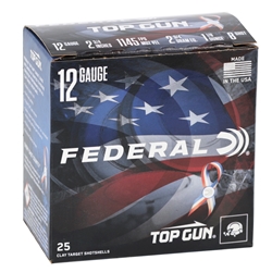 Federal AmmunitionFederal Top Gun Wounded Warrior 12 Gauge Ammo 2 3/4" 1 1/8oz #8 Shot Target 250 Rounds