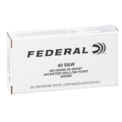 federal-classic-40-sw-ammo-155-grain-hi-shok-jacketed-hollow-point-40swb||