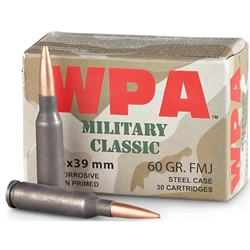 Wolf Military Classic 5.45x39mm Ammo 60 Grain FMJ Steel Case