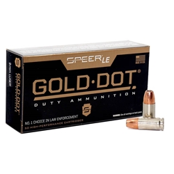 Speer Gold Dot LE Duty 9mm Luger Ammo 115 Grain Jacketed Hollow Point