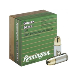 Remington Golden Saber 40 S&W Ammo 180 Grain Brass Jacketed Hollow Point