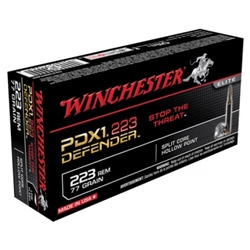 winchester-supreme-elite-self-defense-223-remington-77-grain-pdx1-jacketed-hollow-point-ammunition||