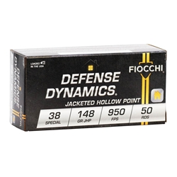 fiocchi-defense-dynamics-38-special-ammo-148-grain-semi-jacketed-hollow-point-38e||