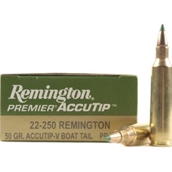 remington-premier-varmint-22-250-remington-50-grain-accutip-v-boat-tail-ammunition||