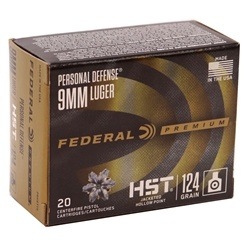 federal-personal-defense-9mm-luger-ammo-124-grain-hst-jacketed-hollow-point-p9hst1s||