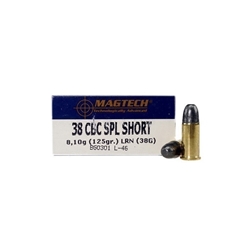 Magtech AmmunitionMagtech Sport 38 Special Short Ammo 125 Grain Lead Round Nose