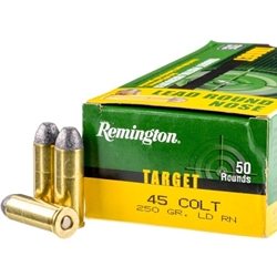 remington-target-45-long-colt-ammo-250-grain-lead-round-nose-rtg45c||