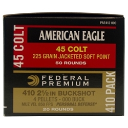 federal-american-eagle-45-long-colt-410-gauge-ammo-combo-pack-pae412000||