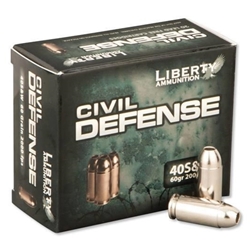 liberty-civil-defense-ammo-40-sw-60-grain-fragmenting-hollow-point-lead-free-ammunition||