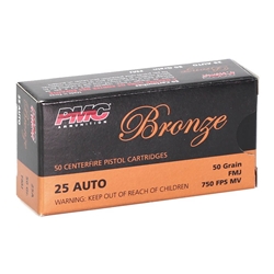 pmc-bronze-25-acp-auto-ammo-50-grain-full-metal-jacket-25a||