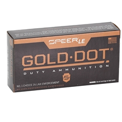 Speer Gold Dot LE 357 SIG Ammo 125 Grain Jacketed Hollow Point